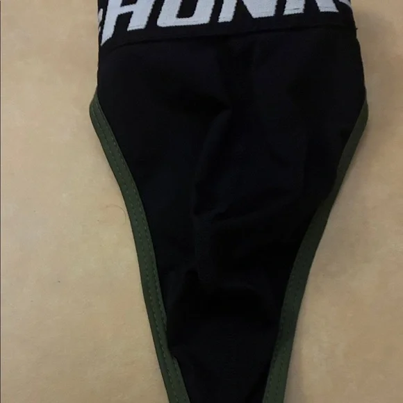 HUNK menswear Black & Olive Green Thong with Branded Waistband L - Picture 6 of 7